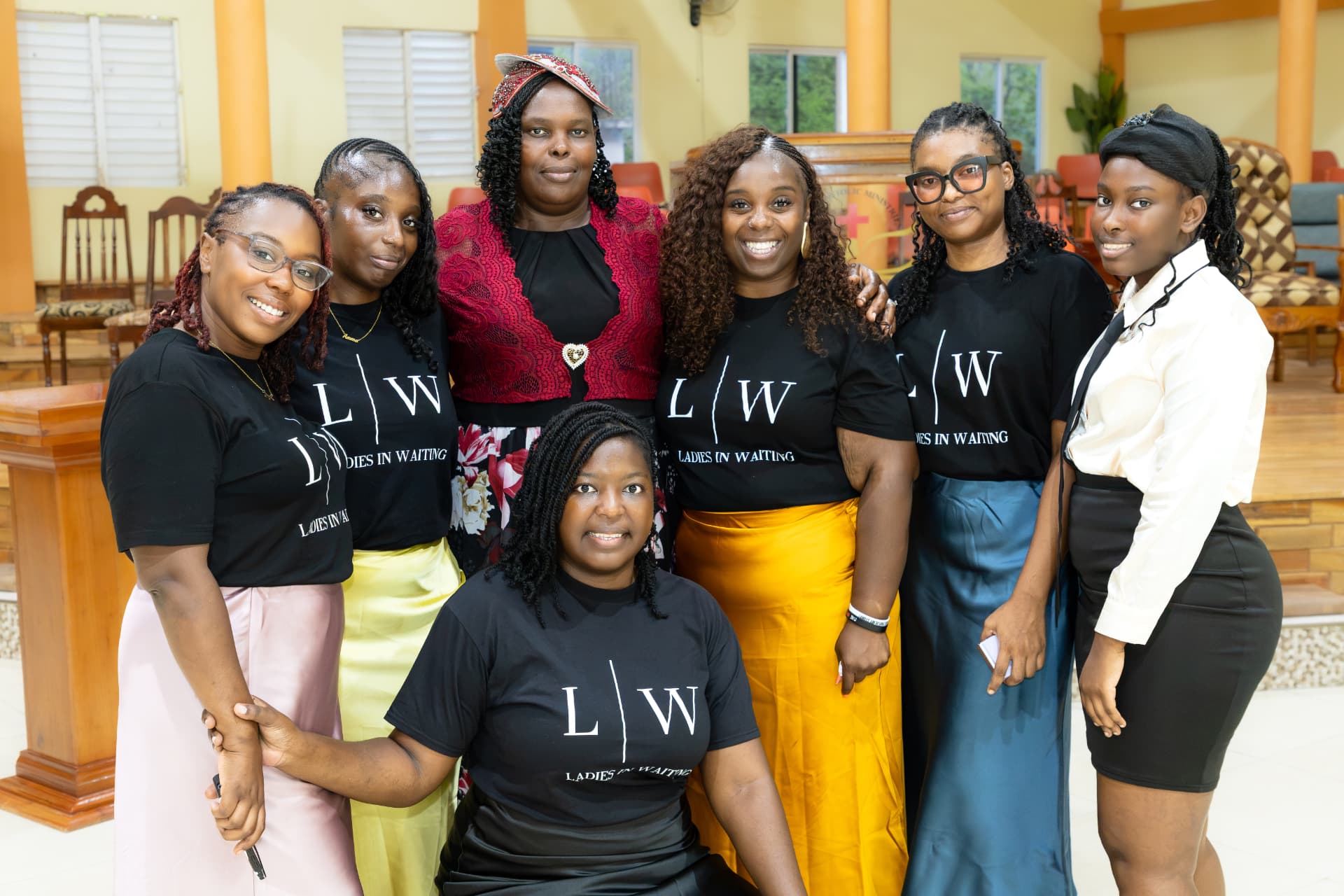 The LIW Jamaica team gathered together with a guest for a group photograph at the launch
